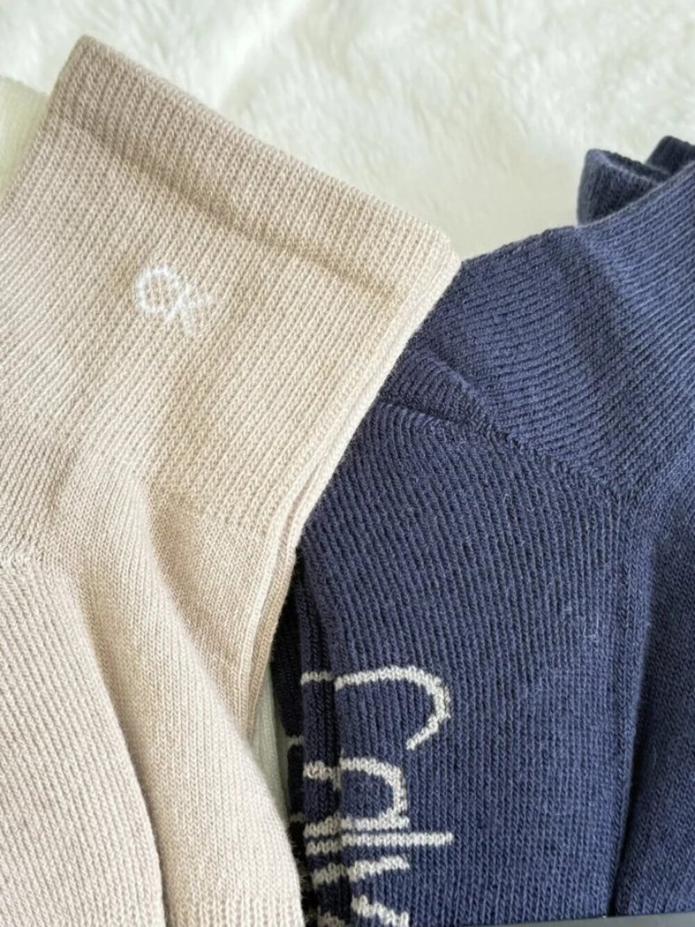 Calvin Klein Men's Cushion Quarter Cut Socks 6 Pair Pack Assorted White Beige NW - Picture 4 of 7